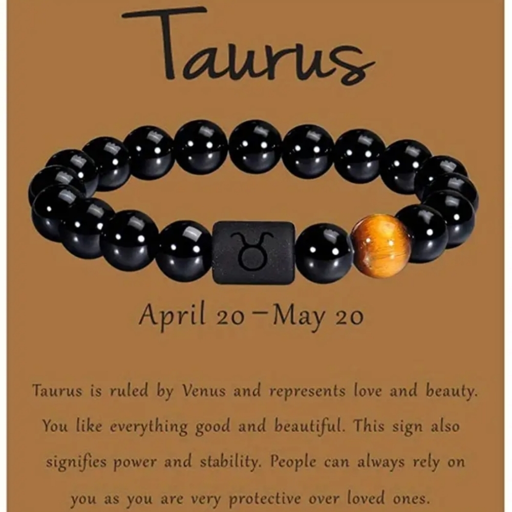 Zodiac Beaded Braided Bracelet 10mm
